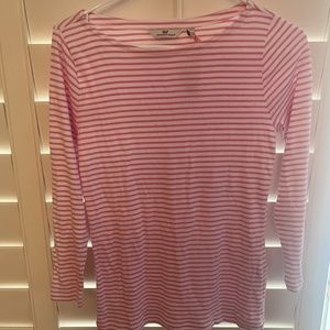 NWT Vineyard Vines Striped Simple Boatneck Tee- Formosa Stipe
